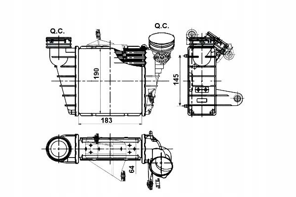 Радіатор інтеркулер skoda fabia 03- nrf 30476 радіатор повітря Зі Шроту