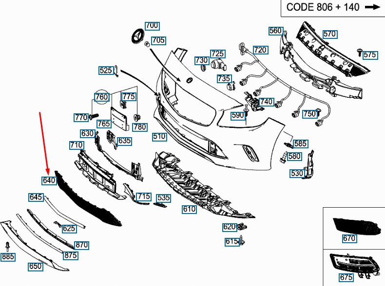 фото №10, Mercedes benz a w176 бампер передний решётка радиатора средний a1768853322 оригинальный