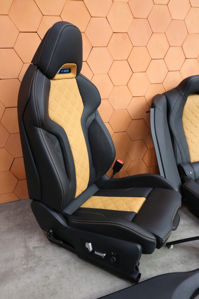 фото №9, Bmw m8 f93 g16 салон сидіння заднє сидіння обшивки вентиляція підігрів midrand beż