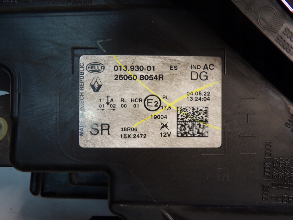 фото №3, Лампа левая передняя 260608054r renault captur ii 2