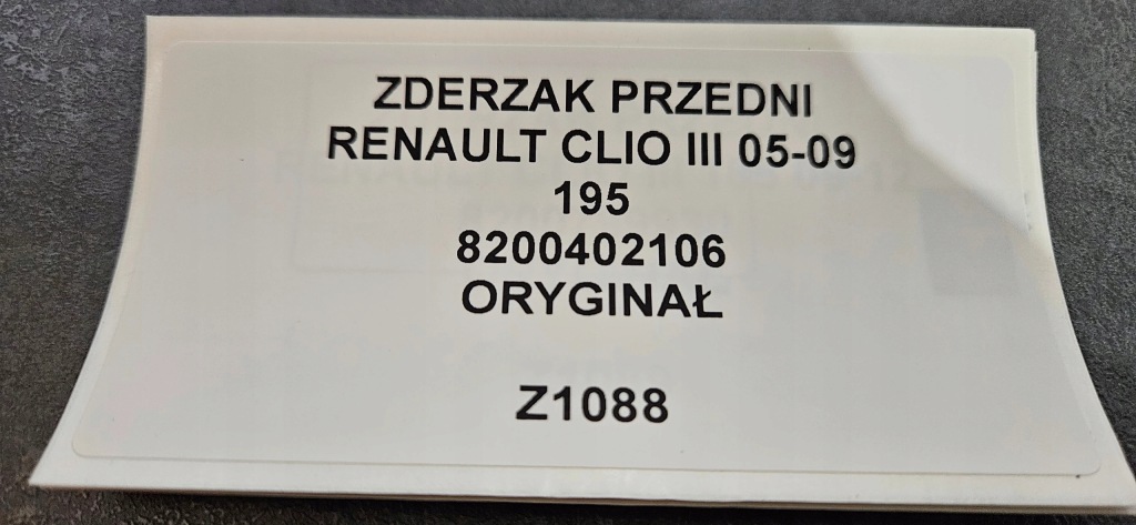 Бампер передний renault clio 3 195 05-09 8200402106 оригинал Цена