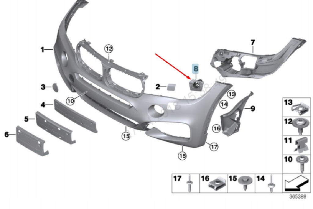 фото №8, Bmw x6 f16 лівий кронштейн розпилювача фара m 51118056557 8056557