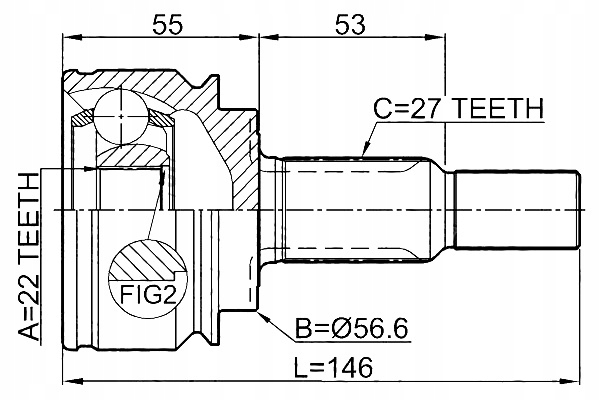 Шрус  полуось наружный renault kangoo 2008- febest Доставка