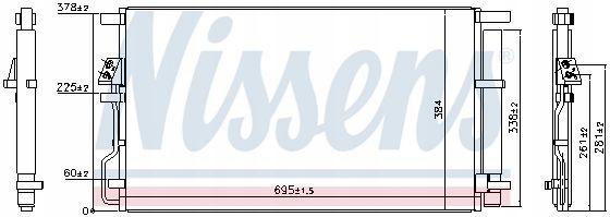 фото №11, Конденсатор кондиціонера hyundai tucson 2.0 06.15-09.20 nissens