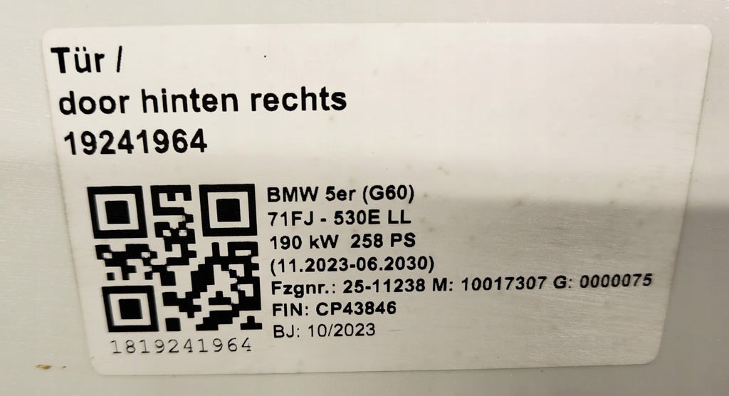 фото №15, Bmw 5 g60 перед капот бампер лампы крылья pas передний m-pakiet a300