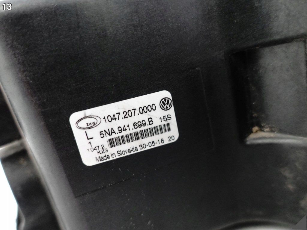 фото №14, Vw tiguan ii 5na r-line 15-20 t-roc 2ga 17-21 противотуманная фара левый перед чёрный