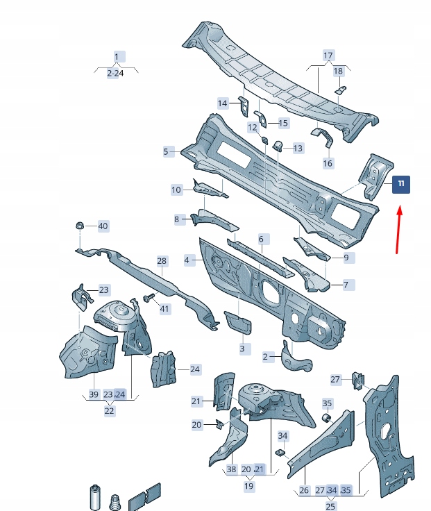 фото №1, Skoda kamiq nw4 передняя часть правый cross панель усилитель rhd 2q2802543