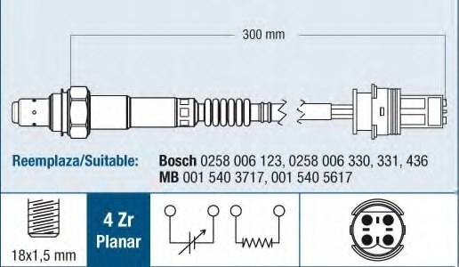 Датчик лямбда-зонд chrysler mercedes fae 77252 в Україні