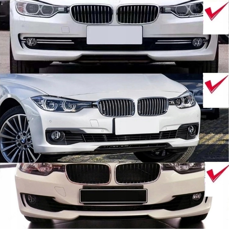 фото №11, Bmw f30 f31 2013-2019 накладка бампера передний сплиттер чёрный блеск