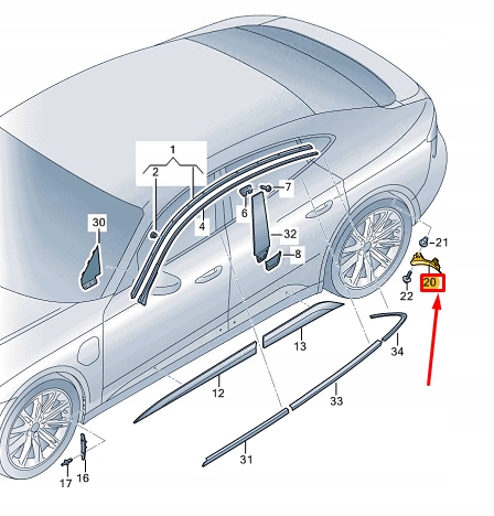 фото №1, Audi e-tron gt rear правый wheel cover 4j3853818