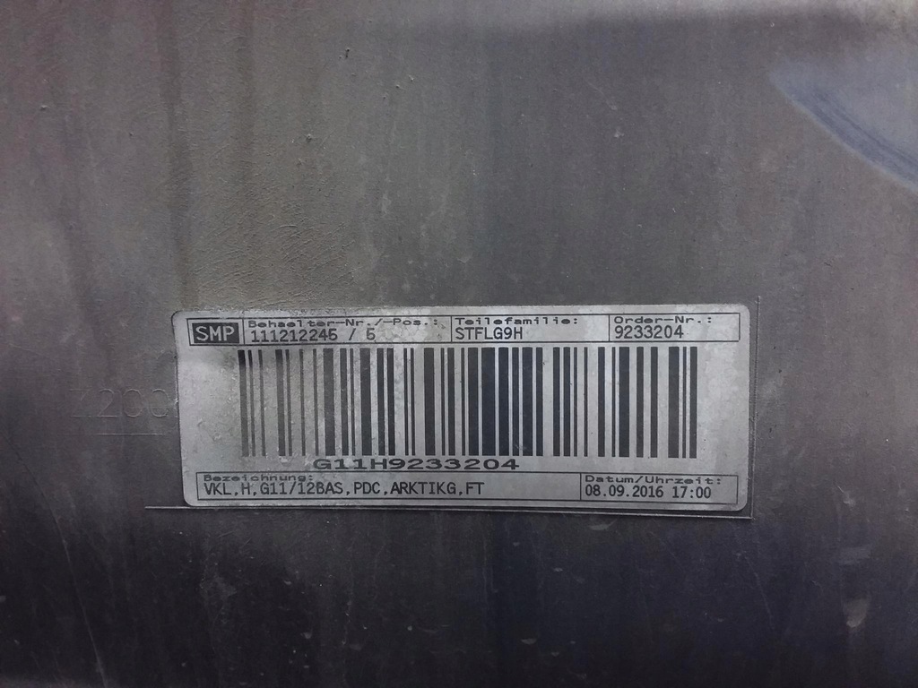 фото №12, Bmw 7 g11 g12 бампер задний pdc c27 arktikgrau