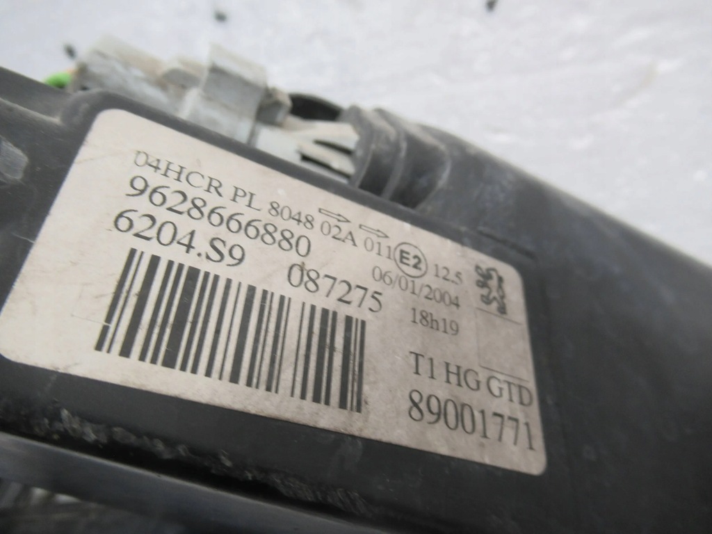 фото №6, Лампа перед левая 9628666880 peugeot 206 lift 02-