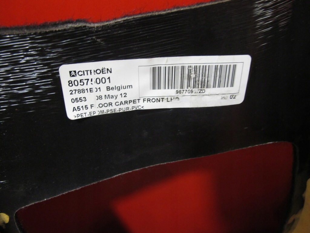 фото №9, Citroen c3 ii 09- килимок обшивка підлога перед