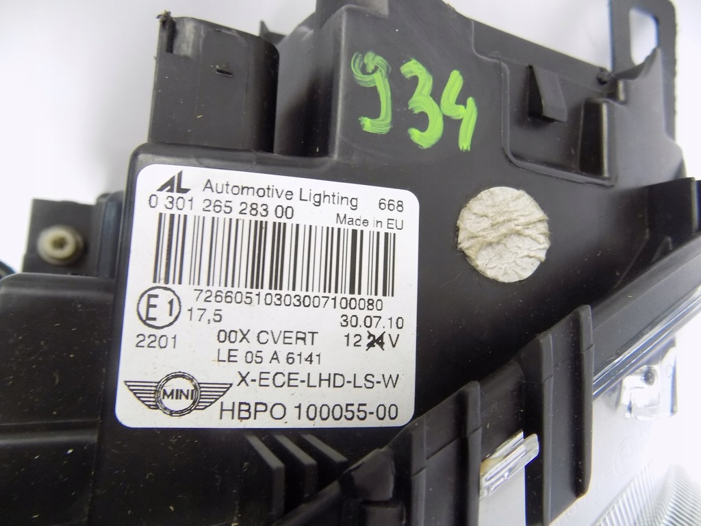 фото №5, Левая лампа передняя mini cooper r56 r57 bixenon