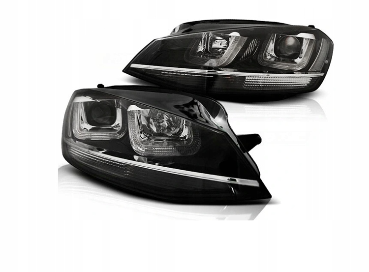 фото №1, Лампы фары vw golf vii 7 12-17 black led drl