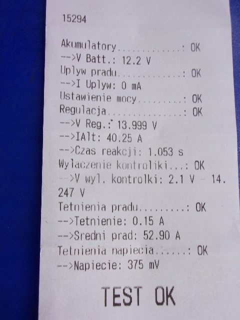 фото №8, Opel astra 2.2 генератор 24430295 0124415025 test