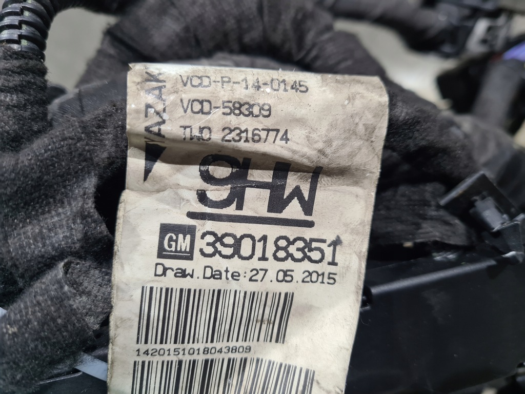 фото №5, Джгут електропроводка двигуна opel astra j 1.6 cdti