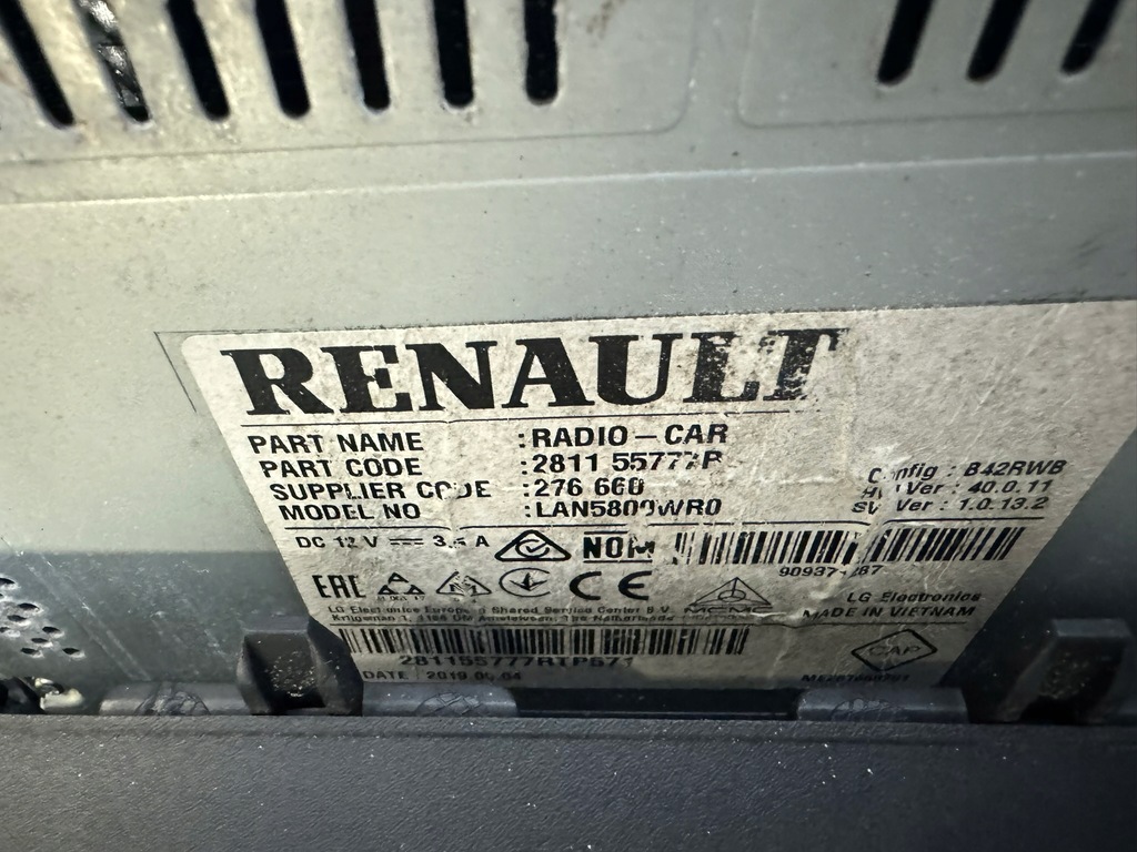 фото №13, Renault trafic iii навигация радио usb 259153035r 281155777r 93462802