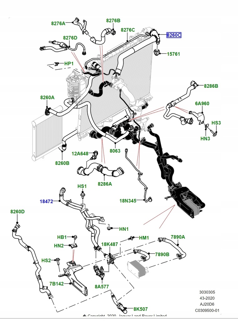фото №9, Новый оригинальный шланг wąż радиаторный discovery 5 v defender 3.0 lr171870