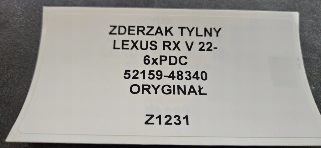 Бампер задній lexus rx v 22- 6xpdc 52159-48340 оригінал в Україні