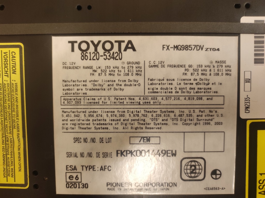 фото №6, Радіо cd lexus is 220 250