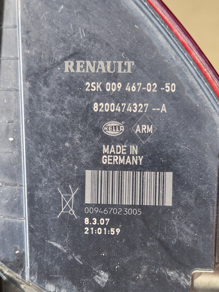 фото №4, Renault scenic ii lift 06-09 права задня лампа