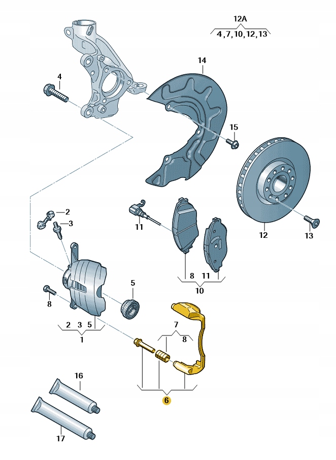 фото №1, Nowe оригінальні audi оригінальний номер скоба супорт. ham.lp 3q0615125