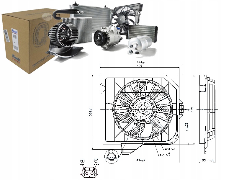 фото №1, Nissens 85090 вентилятор, охлаждение двигателя