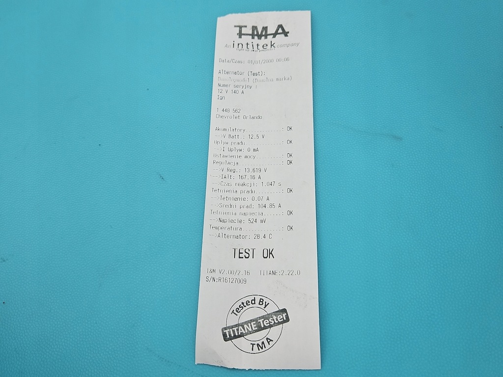 фото №7, Test генератор chevrolet orlando 13579114 2.0 vcdi z20d1