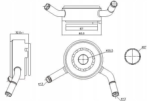 фото №11, Радіатор оливи nissens 91192