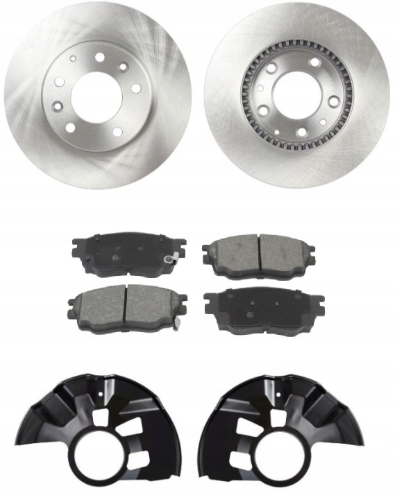 фото №1, Гальмівні диски + гальмівні колодки + захист перед ліва + праве mazda 6 gg 1.8 2002-07