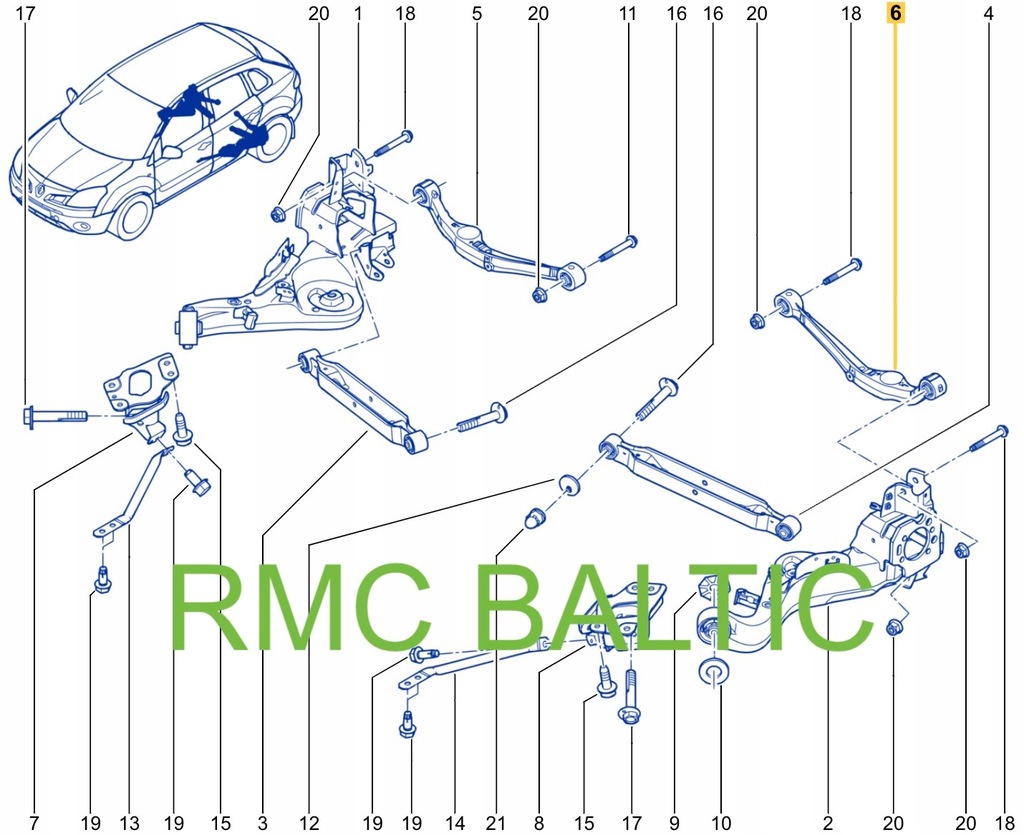 фото №16, Новый оригинальный номер рычаг левый задняя renault koleos i 551212916r
