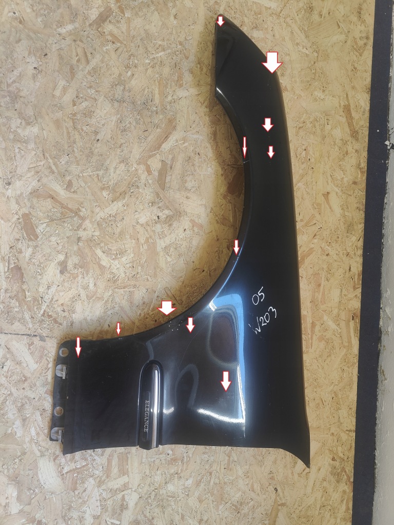 фото №1, Крыло перед левый mercedes c-klasa w203 2001-2008 оригинал