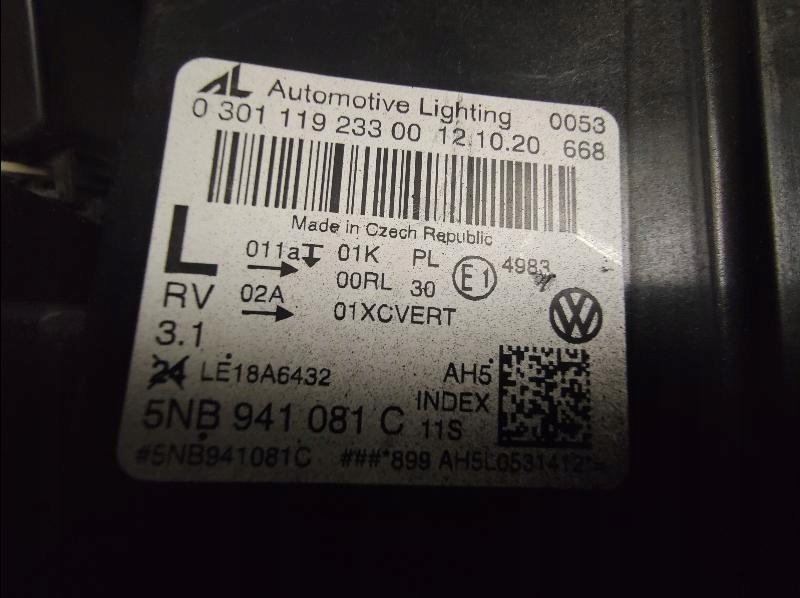 фото №15, Лампа передняя перед vw tiguan ii lift full led 5n