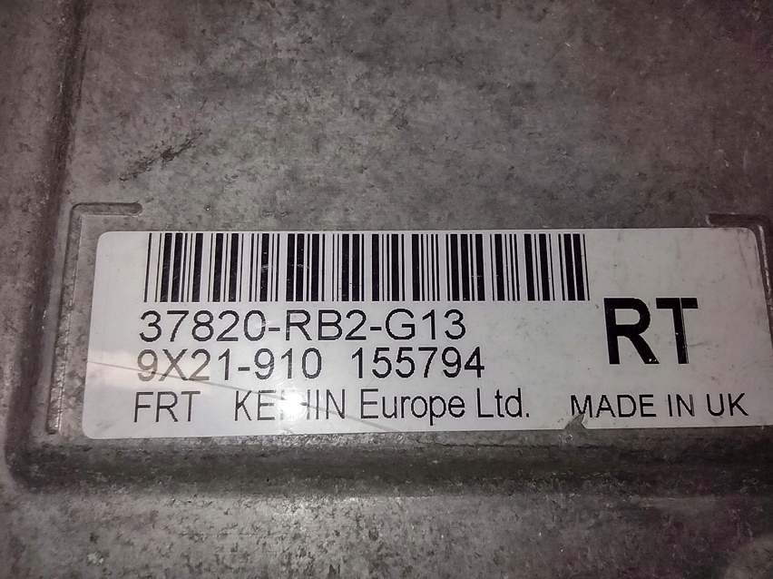 фото №6, Бортовий комп'ютер двигуна honda оригінальний номер 37820-rb2-g13