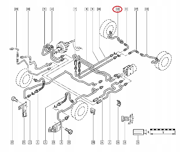 фото №3, Шланг гальмівний renault master ii задня правий