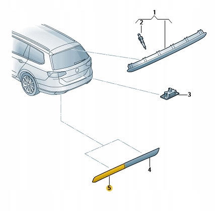 фото №2, Отражатель отражающий свет vw passat b8 правая