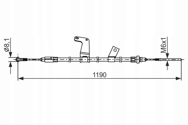фото №15, Трос гальма ручного bosch 1987482834 47210s9aa02 honda cr-v ii 02-06