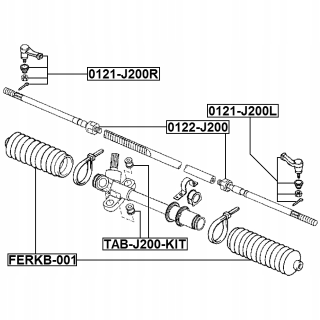 фото №9, Втулки редуктор рулевого daihatsu terios febest tab-j200-kit