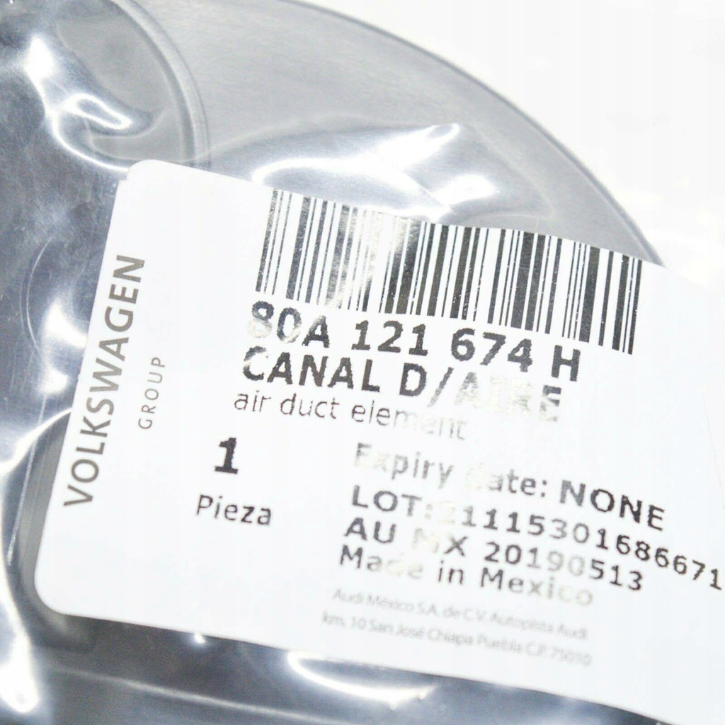 фото №9, Направляющая воздушный vag audi q5 fy оригинальный 80a121674h