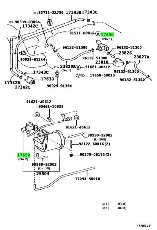 Клапан вакуумa lexus 1uz-fe 3uz-fe ls400 ls430 gs400 gs430 оригинальный номер toyota с Разборки