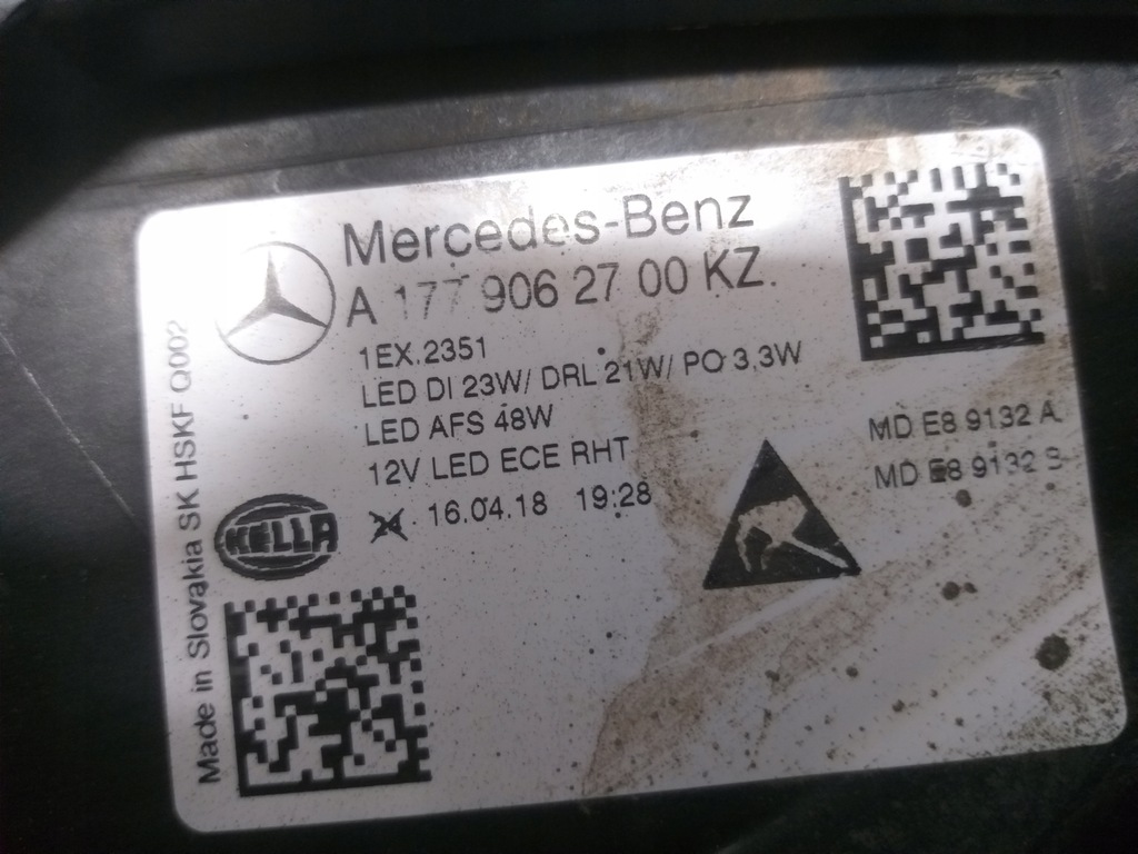 фото №6, Лампа перед левая mercedes a klasa w177 full led hp