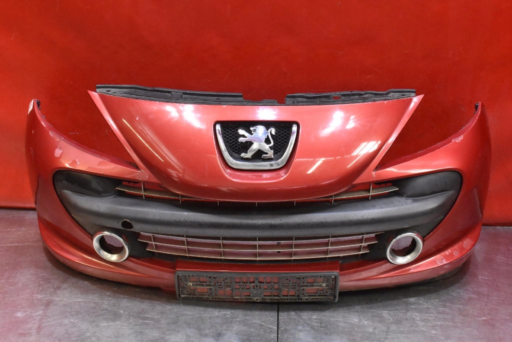 фото №1, Бампер перед передній червоний peugeot 207 1 i 06-09