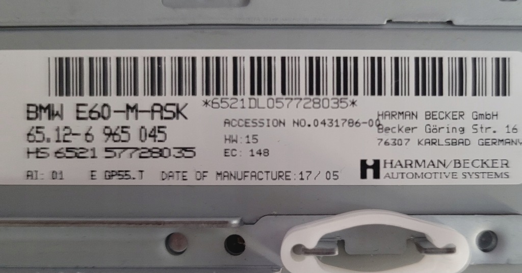 фото №3, Bmw 5 e60 e61 радіо cd навігація 965045