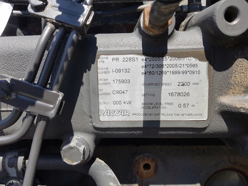 фото №6, Двигун kompletny daf 75 cf euro 5 310 km typ pr 228s1