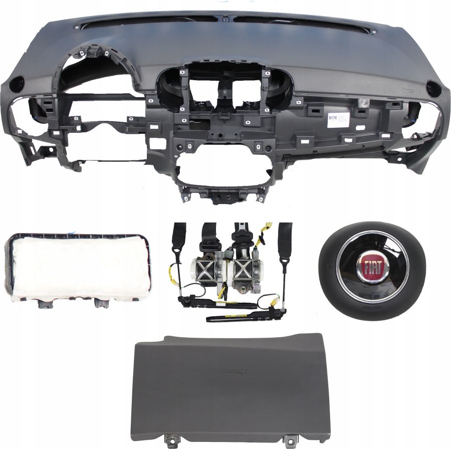 фото №1, Панель приладів консоль подушка безпеки ремені fiat 500