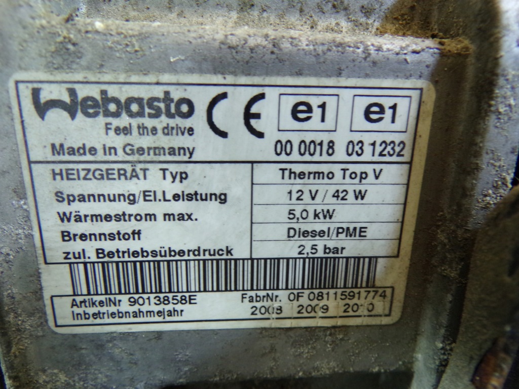 фото №7, Webasto обігрівач стояночний volkswagen passat b6 дизель 3c0815065h
