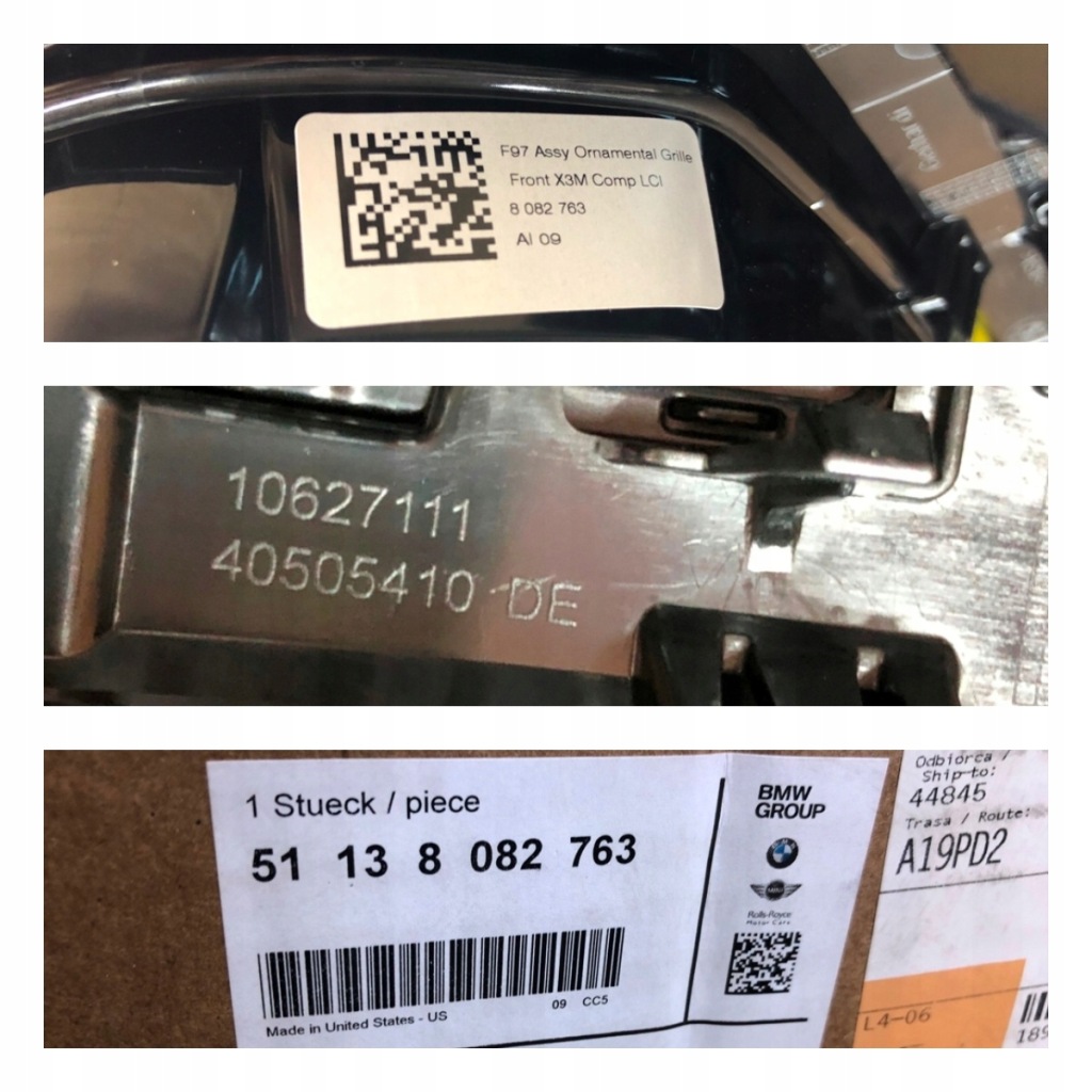 фото №13, Решётка радиатора середина перед bmw x3 f97 lci 51138082763 f97l