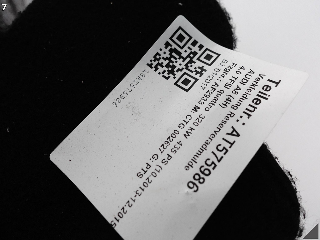 фото №8, Audi a8 s8 4h0 d4 lift long 10-17 ниша обшивка колеса запасного