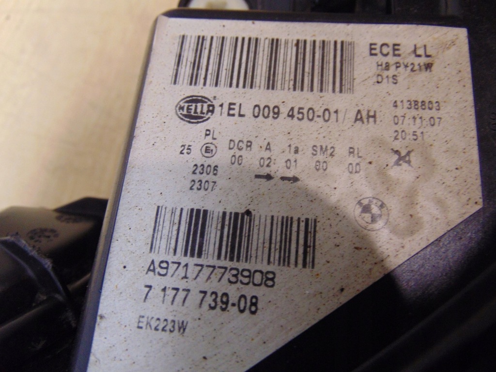 фото №14, Лампа ліва перед ксенон bmw e60 e61 lift bi ксенон 7177739 europa